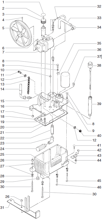 PowrLiner 9900XLT Hydraulic System Assembly